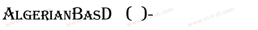 AlgerianBasD 普通(西方)字体转换